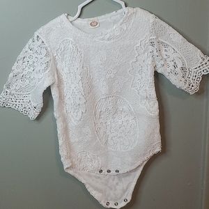 White lace bodysuit